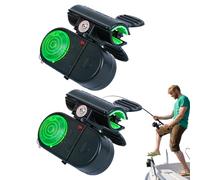 Lot De 2 Détecteurs De Touche pour La Pêche, avec Lumière LED, Double Signal Sonore Et Visuel, Indicateur De Touche À Clipper, Résistant À La Pluie, pour La Nuit, en Étang, Piscine, Mer, Extérieur