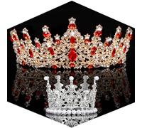 Lot de 2 diadèmes de princesse Queen of Hearts pour Halloween, anniversaire, femme, diadème de princesse pour filles, cadeau de mariage, standard size, Métal