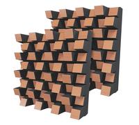 Lot de 2 diffuseurs acoustiques | Diffusion 2D | Réflexion - Diffusion - Absorption - Insonorisation | Panneau d'art mural | Plaques de couleur : (Cerise, SIRIUS (150 mm))