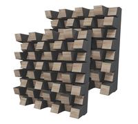 Lot de 2 diffuseurs acoustiques | Diffusion 2D | Réflexion - Diffusion - Absorption - Insonorisation | Panneau d'art mural | Plaques de couleur : (Sonoma, SIRIUS (150 mm))