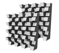 Lot de 2 diffuseurs acoustiques | Diffusion 2D | Réflexion - Diffusion - Absorption - Insonorisation | Panneau d'art mural | Plaques de couleur : (Blanc, SIRIUS (150 mm))