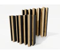 Lot de 2 diffuseurs acoustiques | Diffusion 2D | Réflexion - Diffusion - Absorption - Insonorisation | Panneau d'art mural | Plaques de couleur : Chêne, ARTO (150 mm))