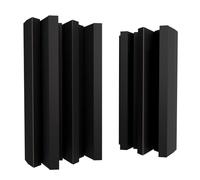 Lot de 2 diffuseurs acoustiques | Diffusion et absorption du son 2D | 50 x 25 cm | Panneau d'art mural | Contrôle du bruit et réduction de l'écho | Couleur : [Noir | Arto-HALF]