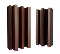 Lot de 2 diffuseurs acoustiques | Diffusion et absorption du son 2D | 50 x 25 cm | Panneau d'art mural | Contrôle du bruit et réduction de l'écho | Couleur : [Noix | Arto-HALF]