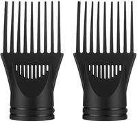 Lot de 2 diffuseurs noirs pour sèche-cheveux - Capuchon de soufflage professionnel - Peigne à souffler - Brosse à cheveux - Buses pour salon de coiffure, salon de coiffure, sèche-cheveux - Outils de