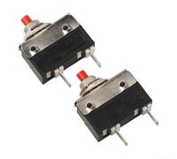Lot de 2 disjoncteurs à bouton-poussoir avec interrupteur de réinitialisation manuelle, bornes en cuivre pour une protection contre les surcharges dans les mélangeurs et broyeurs, options 2,5 A, 3 A