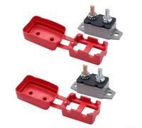 Lot de 2 disjoncteurs à réinitialisation automatique pour chargeur de batterie compatible systèmes 12V et 24V (25A)