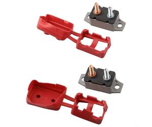 Lot de 2 disjoncteurs à réinitialisation automatique pour systèmes 12 V/24 V, conçus pour chargeurs de batterie et véhicules spécialisés (5 A)