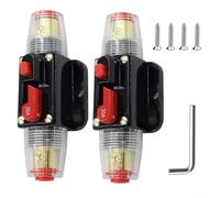 Lot de 2 disjoncteurs de voiture 12 V-24 V - Commutateur de réinitialisation automatique, protection contre les surcharges pour système électrique automobile 15 A-60 A (30 A)