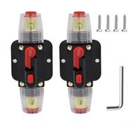 Lot de 2 disjoncteurs de voiture 12 V-24 V - Interrupteur de réinitialisation automatique, protection contre les surcharges pour système électrique automobile 15 A-60 A (40 A)
