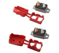Lot de 2 disjoncteurs pour chargeur de batterie avec réinitialisation automatique et couvercle de protection pour systèmes 12 V 24 V (15 A)