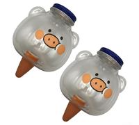 Lot de 2 dispositifs d'arrosage automatique en forme de cochon pour plantes d'intérieur et d'extérieur, système d'irrigation goutte à goutte pour une libération lente continue de l'eau vers les