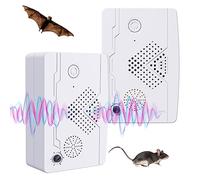 Lot de 2 dispositifs répulsifs à ultrasons pour souris, chauve-souris, cafards, oiseaux, insectes, souris