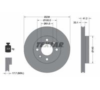 Lot de 2 Disque de frein TEXTAR 92036203 NISSAN 4020600Q0D NISSAN 4020600QAJ