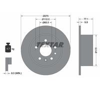 Lot de 2 Disque de frein TEXTAR 92066300 569207 90442651