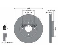 TEXTAR DISQUE DE FREIN NISSAN AVANT TIIDA 1.6-1.8 07-