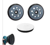 Lot de 2 disques abrasifs 125 mm pour Makita BO5041, BO5031, BO5021, M9204, ponceuse excentrique (8 trous et 3 œillets)