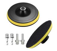 Lot de 2 disques abrasifs auto-agrippants de 125 mm - Disque de ponçage avec adaptateur de forage - Disque de polissage avec M14 - Adaptateur pour le travail du bois et le marbre