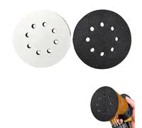 Lot de 2 disques abrasifs de 125 mm pour Bosch PEX 220 A GEX 125-1 AE, disques de ponçage en caoutchouc de 125 mm pour ponceuse excentrique, ergonomiques à 8 trous pour un ponçage efficace, plateau de