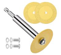 Lot de 2 disques de coupe diamant pour perceuse avec tige hexagonale de 6,35 mm, discos para cortar ceramica pour coupe-tuyau en PVC, mini disque de coupe de verre pour meuleuse d'angle, verres de