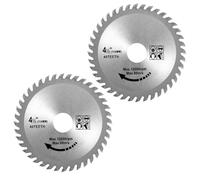 Lot de 2 disques de coupe pour meuleuse d'angle de 11,4 cm, lames de scie pour le travail du bois avec pointes en carbure de tungstène à 40 dents, lames de coupe de bois pour bois tendre, contreplaqué