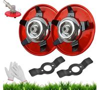 Lot de 2 disques de coupe universels pour débroussailleuse, têtes de rechange à une lame, plateau de coupe pour coupe-bordures, lames de rechange
