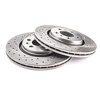Lot de 2 disques de frein sport pour fraisage et perçage - Compatible avec Mini Countryman R60 2010 2011 2012 2013 2014 2015 2016-1829GV - Essieu arrière - Complet - Nombre de trous 5 - Diamètre
