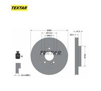 Lot de 2 Disques de frein Textar 92133905 HYUNDAI 3503011U1510 517121D100