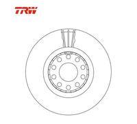 Lot de 2 Disques de frein TRW Automotive DF4125S AUDI 441 615 301 AA