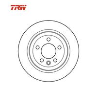 Lot de 2 Disques de frein TRW Automotive DF4718S VW 7L6 615 601 E 7L6 615 601 G