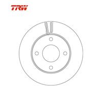 Lot de 2 Disques de frein TRW Automotive DF6417 NISSAN 40206-3LG0A 40206-JX00A-
