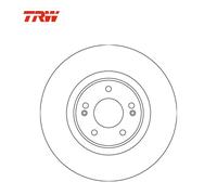 Lot de 2 Disques de frein TRW DF4632S HYUNDAI 51712-P2700
