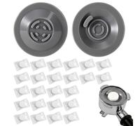 Lot de 2 disques de nettoyage à expresso et 24 tablettes de nettoyage, accessoires professionnels pour machine à café expresso de 54 mm, disque de rinçage universel en silicone compatible avec machine