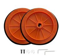 Lot de 2 disques de polissage en plastique mousse EVA résistants à la chaleur de 150 mm/125 mm, trou de 9 mm (jaune/noir, orange/noir) (12,7 cm)