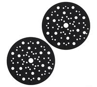 Lot de 2 disques de protection d'interface souple à 67 trous pour patins de ponçage, protecteurs en plastique noir pour ponceuses pneumatiques et électriques, 150 mm