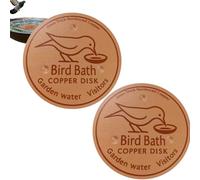 Lot de 2 disques de purification pour bain d'oiseaux, disques d'eau robustes à triple support, disque de nettoyage pour bain d'oiseaux, accessoires de nettoyage pour terrasse, fontaine, jardin