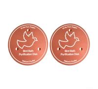Lot de 2 disques de purification pour bain d'oiseaux en cuivre pour un entretien efficace de l'eau dans les bains d'oiseaux extérieurs - Convient à la fois aux gamelles et aux installations classiques
