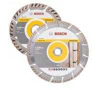 Lot de 2 disques diamant spécial maçon 125 et 230 mm BOSCH 06159975H9