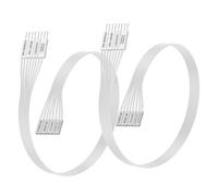 Lot de 2 disques durs pour PC HDD LED+/-, Power LED+/-, Power SW, réinitialisation du commutateur d'ordinateur, disque dur (blanc, 30 cm)