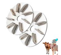 Lot de 2 disques pour enlever les poils de cochon en métal - Outil efficace pour l'épilation des poils de porc - Pour la ferme, la bouche, l'atelier (2 pièces, 9 vitesses)