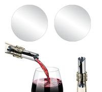 Lot de 2 disques verseurs de vin en feuille d'aluminium réutilisables pour bouteille de vin, bec verseur, bec verseur fin pour distributeur de vin et de boisson