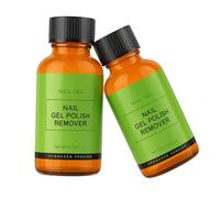 【Lot de 2】Dissolvant Vernis Semi-Permanent 15ml - Remover Gel Rapide en 3-5 Minutes avec Limes à Ongles & Grattoir à Cuticules - Enlève Facilement Vernis Gel & Semi-Permanent