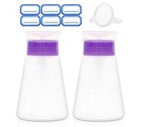 Lot de 2 Distributeurs à Pompe Acétone,JIULORY 180 ml Flacon Pompe Vide,Remover Pompe Distributeur Pour Alcool, Acétone, Vernis à Ongles et Démaquillant, Toner, etc.