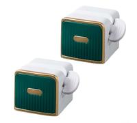Lot de 2 distributeurs de dentifrice pour tubes de salle de bain conçus pour aider à extraire tous les dentifrices restants (vert)