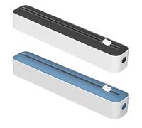 Lot de 2 distributeurs de film étirable et cutter, distributeur de film alimentaire magnétique 2 en 1 avec cutter UK en plastique pour la cuisine