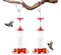 Lot de 2 distributeurs de Nourriture pour Colibri - Anti-Fuite - 5 Ouvertures pour Aliments Bee Guard - 360 ML - Intégré