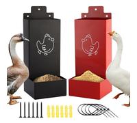 Lot de 2 distributeurs de nutriments pour poules pondeuses pour poules pondeuses intérieures, extérieures, courses, terrasses, petites fermes