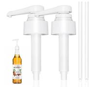 Lot de 2 distributeurs de pompe doseuse pour sirop - Réutilisables - Pour verseuses en verre ou bouteilles en plastique - Compatible avec pompe à sirop Monin de 1 l - 10 ml