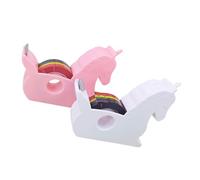 Lot de 2 distributeurs de ruban adhésif de bureau de dessin animé, multi-usages, découpeur intégré pour entrepôt, bureau, distributeur d'emballage en carton