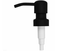Lot de 2 distributeurs de savon en acier inoxydable 304 - Tête de distributeur de savon réutilisable en métal rétro pour distributeur de lotion liquide - Tête de pompe à visser (noir)